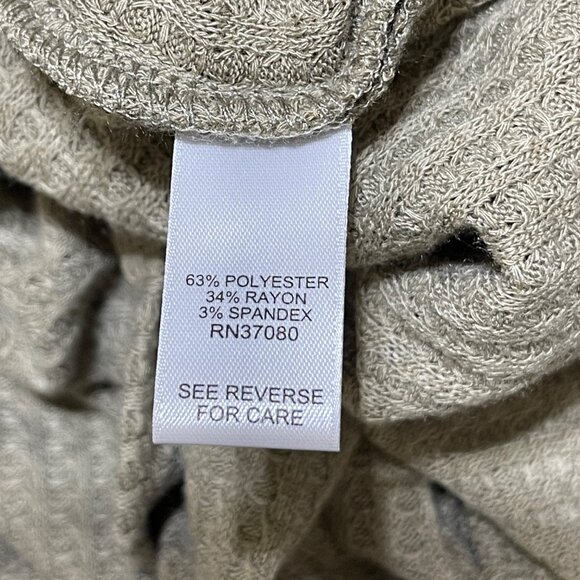 New Versona Waffle Knit Cropped Top Dolman Moss Green S Small - Picture 5 of 6